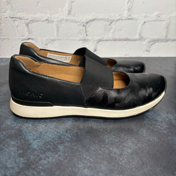 Vionic Women's Cosmic Cadee Mary Jane Walking Shoe Slip On Black Camo Size 7.5 - Picture 3 of 9